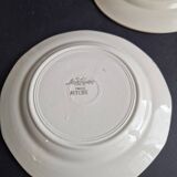 Lot de 3 assiettes à dessert anciennes Sarreguemines