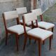 Quatre chaises Scandinaves années 60/70
