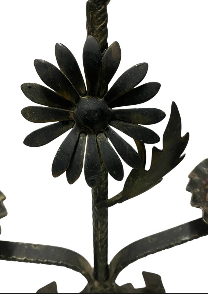 Cast iron candle holder