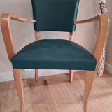 Pair of green bridge chairs