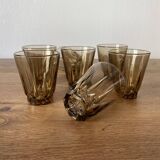 Verres à eau en verre fumé