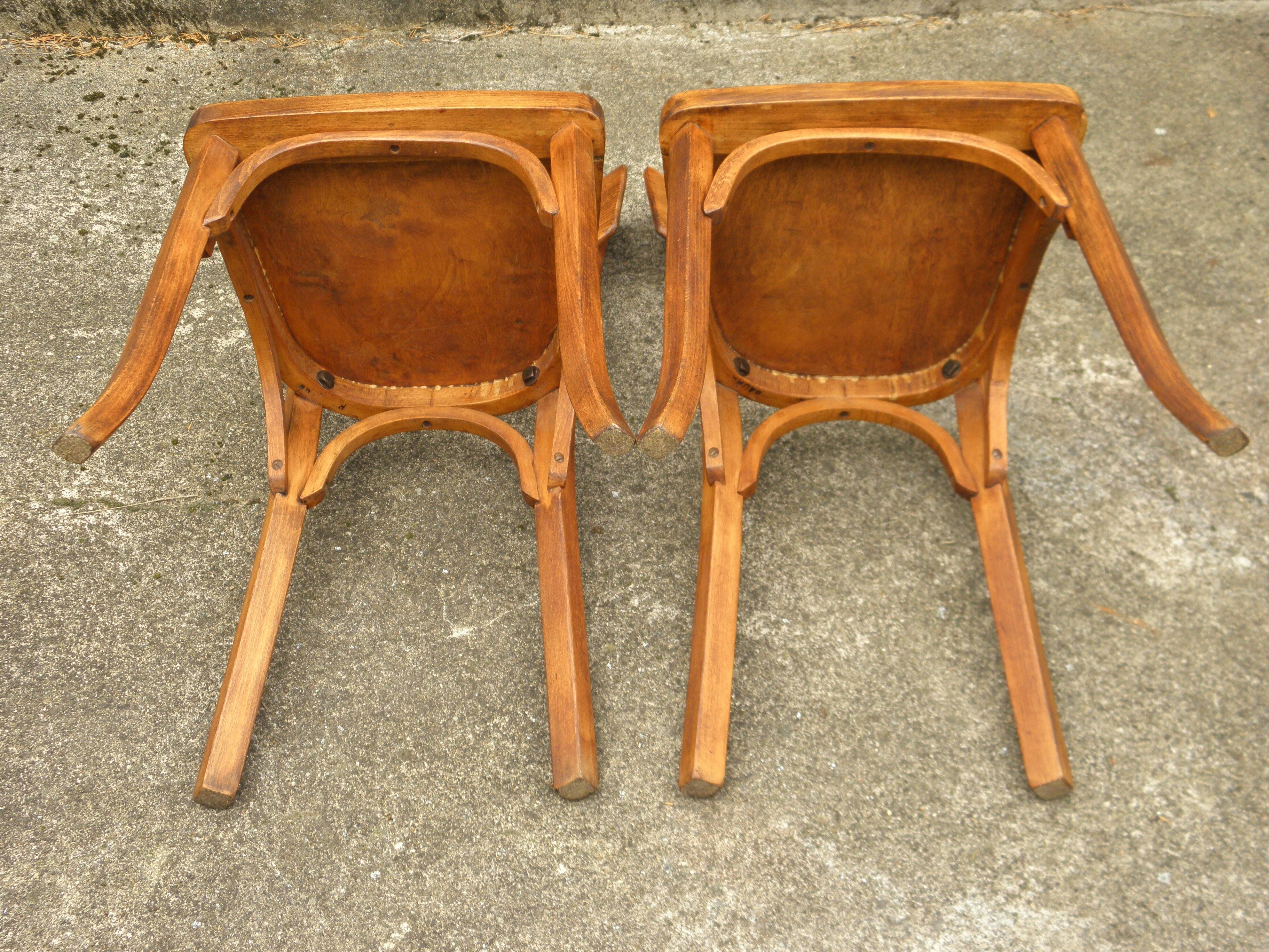 Pair of Baumann bistro chairs
