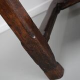 Large Antique 18th Century French Rustic Farmhouse Dining Table Walnut & Oak