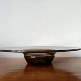 Large Art Deco smoked glass bowl