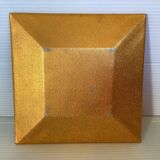 Empty pocket of multicolored glass pellets