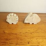 Fratelli Manelli 1970 travertine figurines