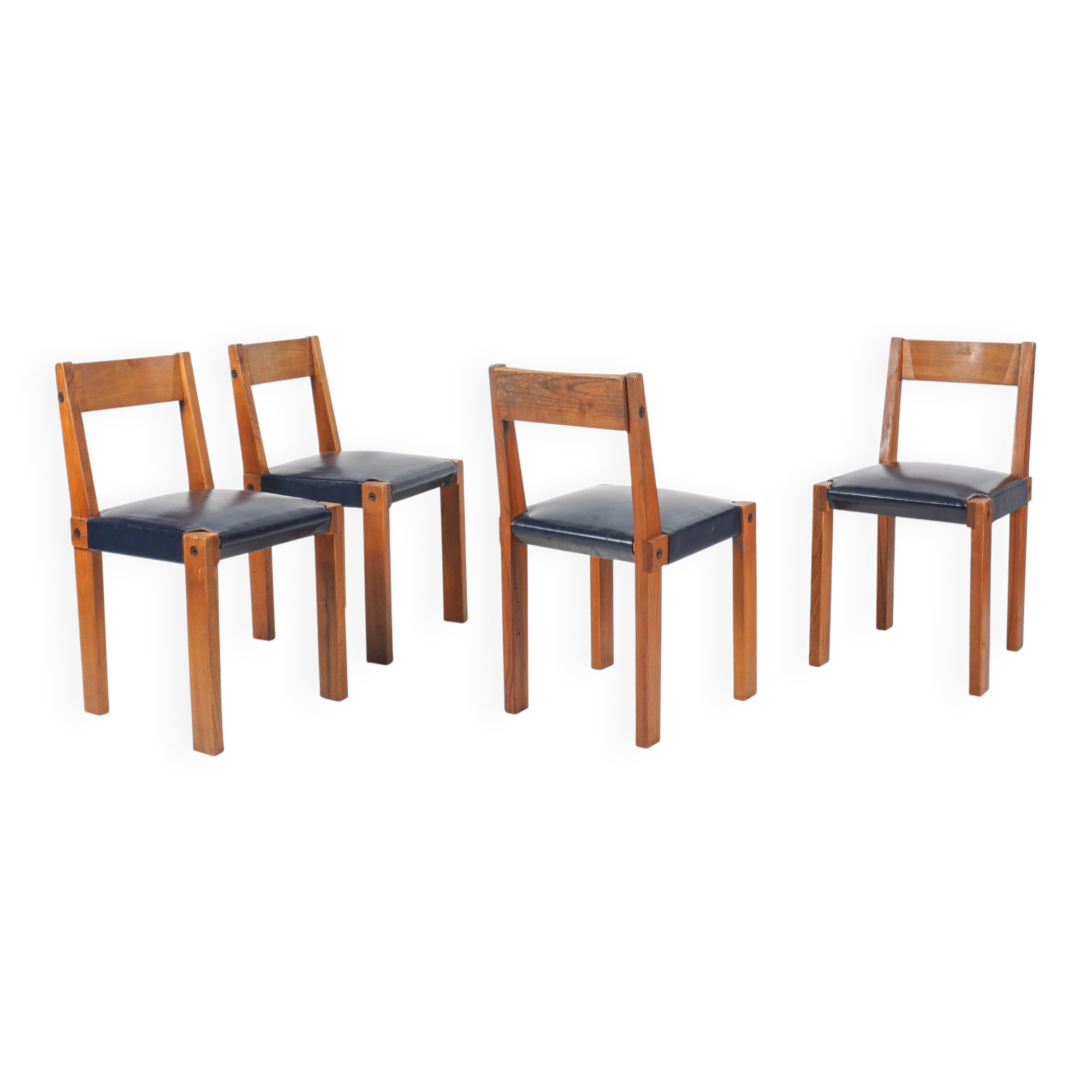 Pierre chapo - suite de 4 chaises mod. s24