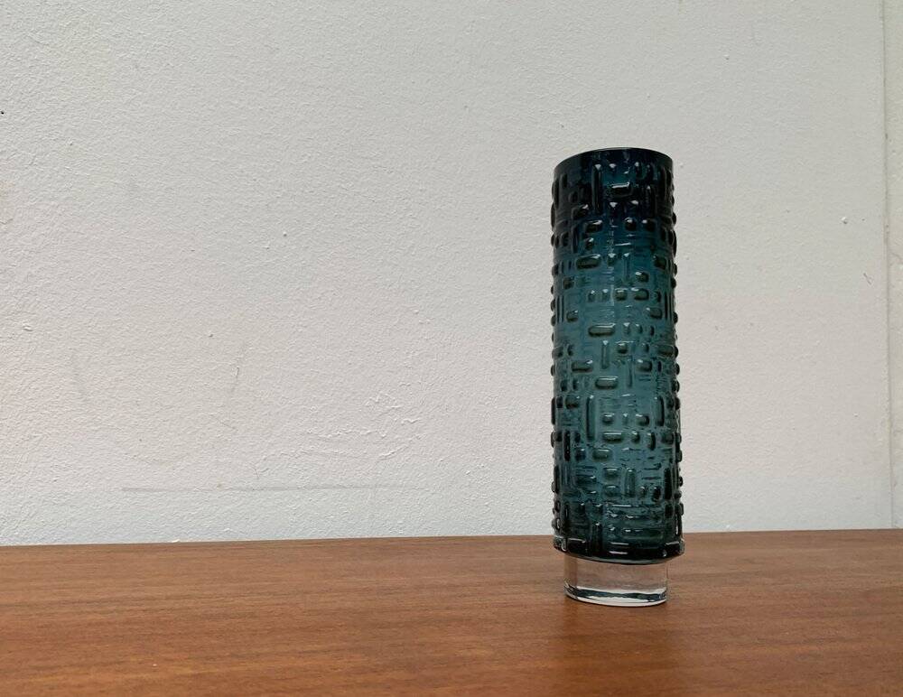 Brutalist Glass Bulb Vase Mid-Century Model F231 by Emil Funke for Gral