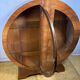 Vintage Art Deco Globe Round Display Cabinet Figured Walnut Circa 1930