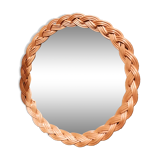 Miroir rond rotin osier 34cm