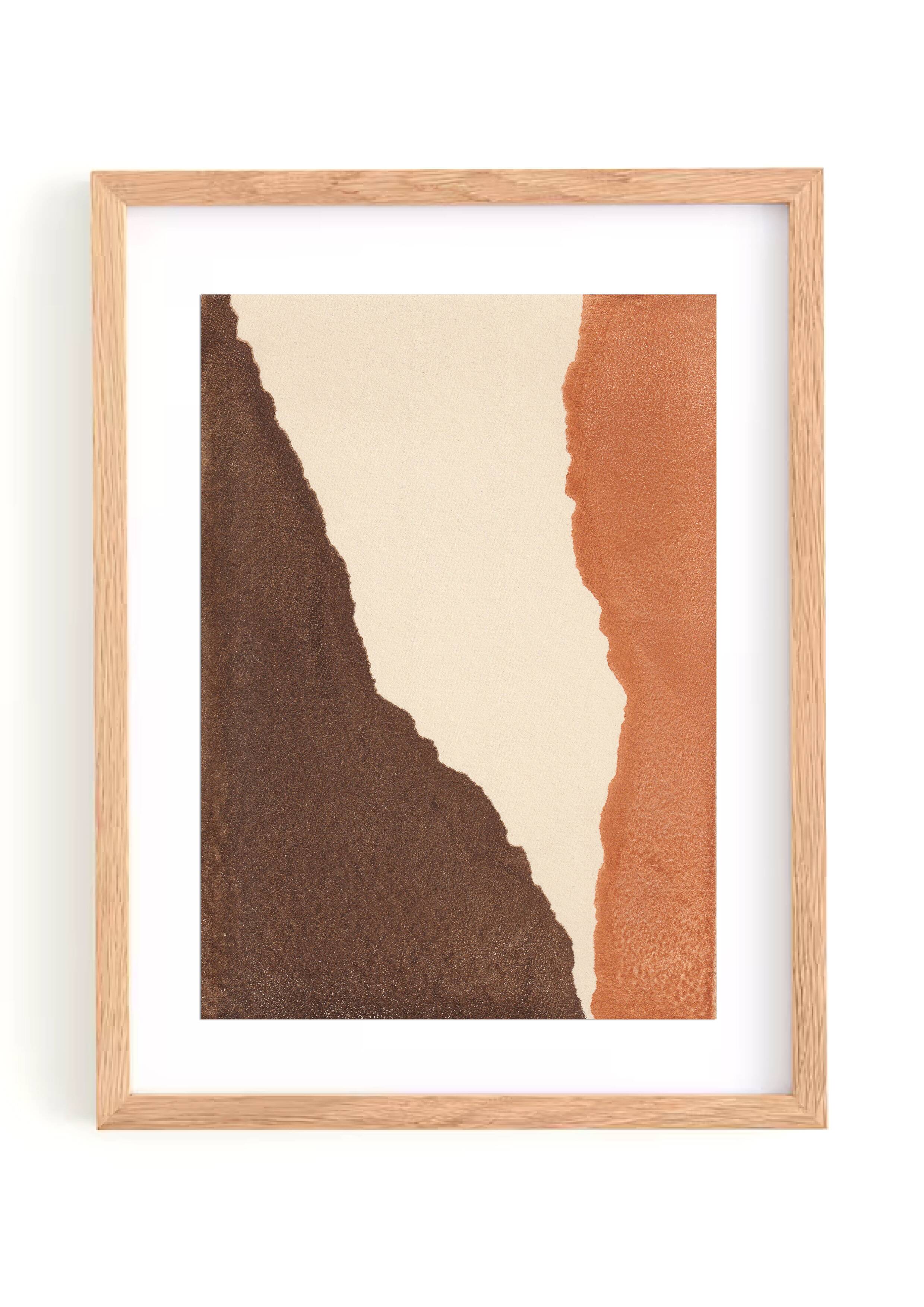 Peinture abstraite sur papier B353 signée eawy