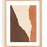 Peinture abstraite sur papier B353 signée eawy