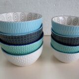 Set of 8 ceramic bowls