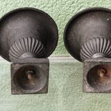Pair of miniature Medicis vases in cast iron