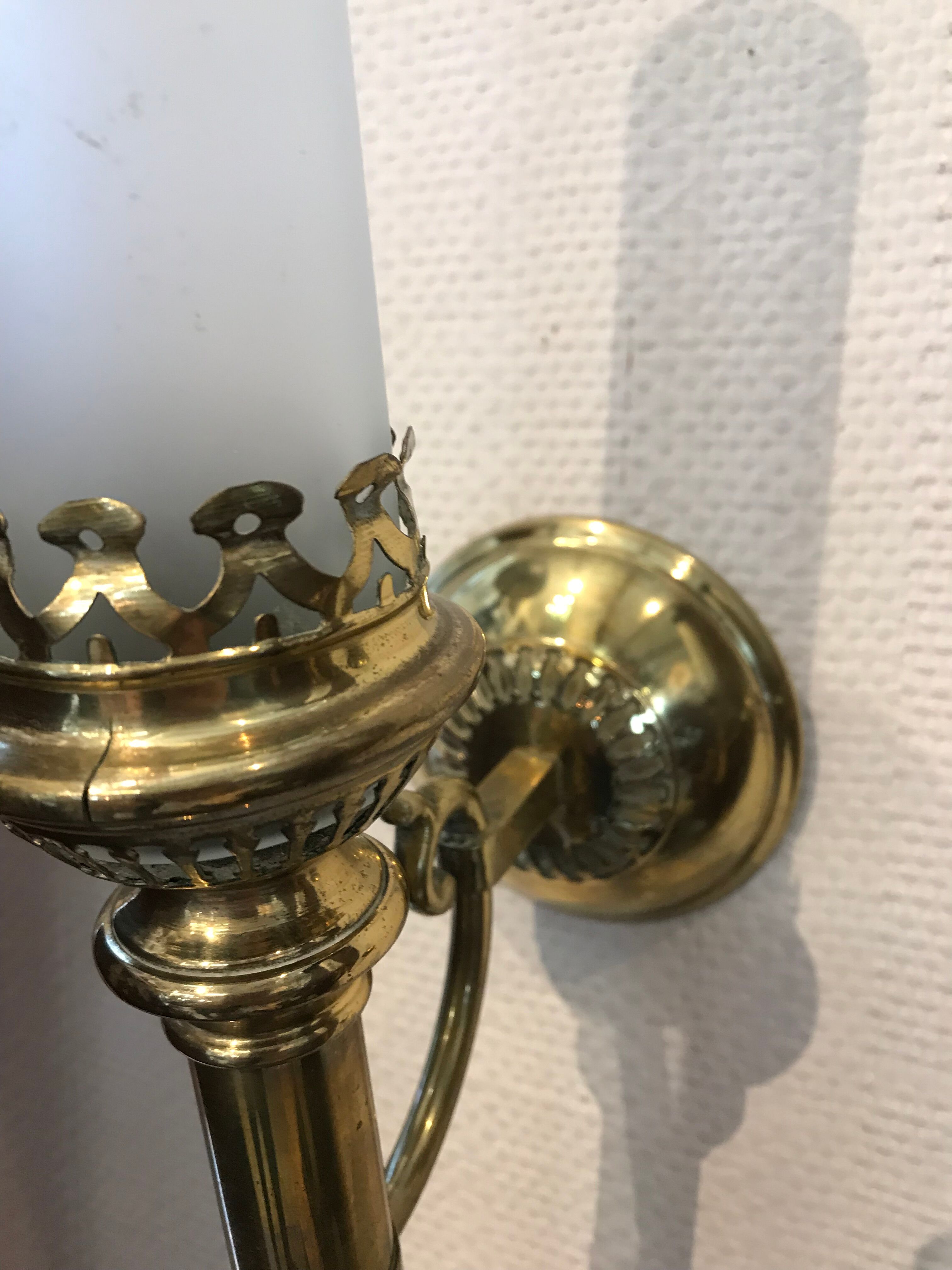 Pair of copper wall sconces