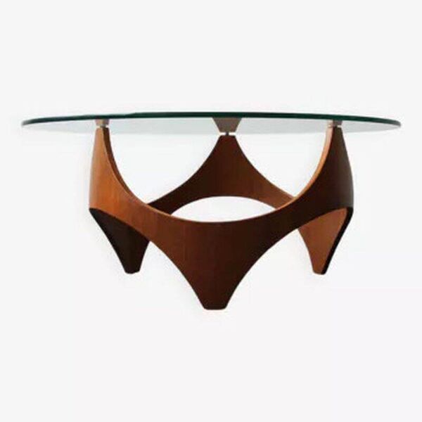 Table basse moderniste attribuée à HP Glass, États-Unis, 1960