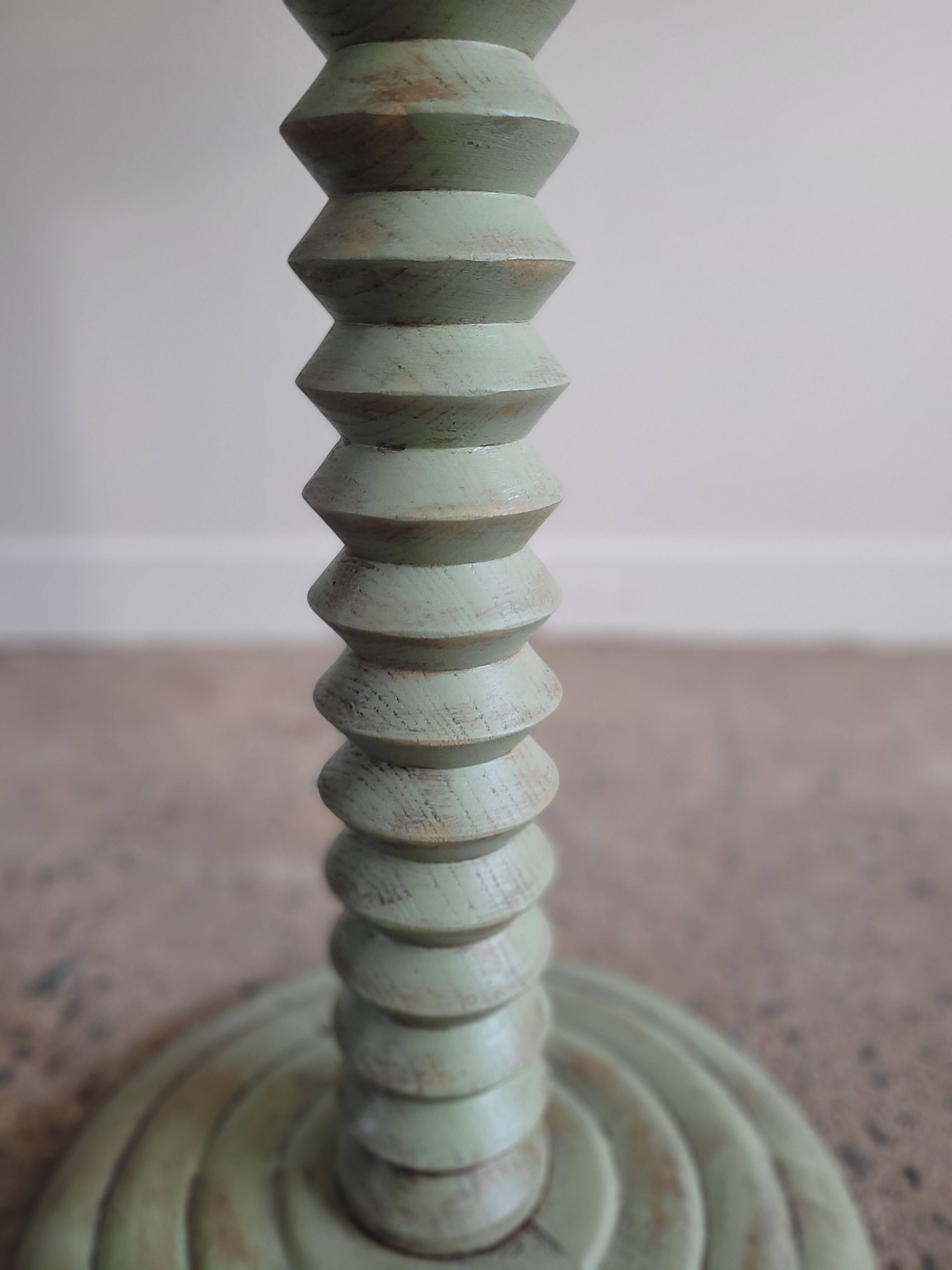 Patinated green gueridon