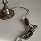 Lamp vintage steel and velvet candle holder