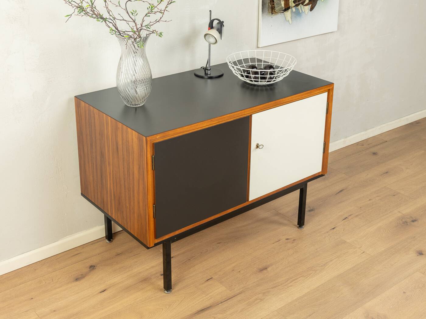 1950s black and white Sideboard