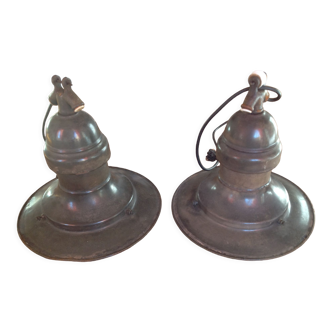 Set of 2 sheet metal industrial suspensions