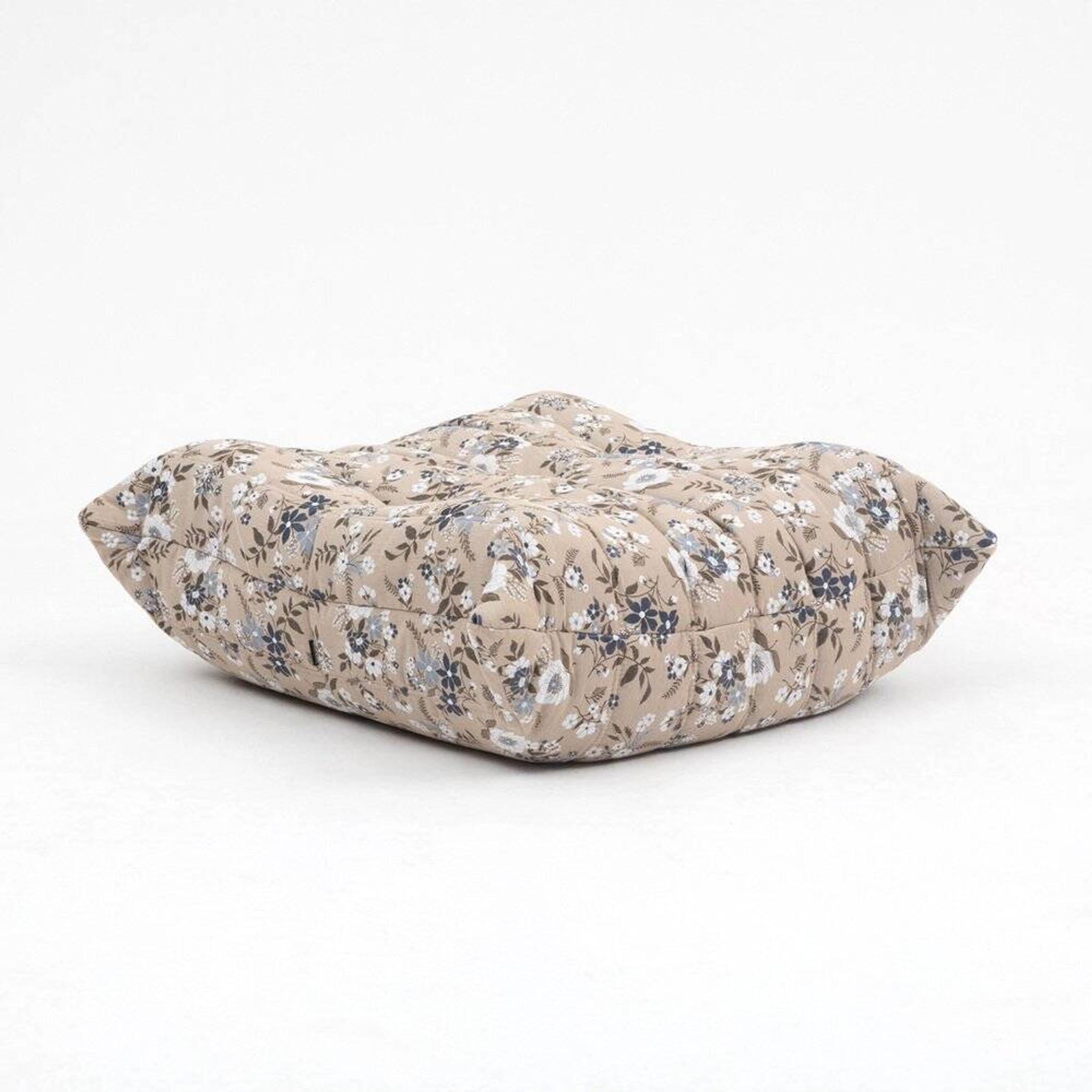 Togo pouf and 2-seater sofa in pattern by Michel Ducaroy for Ligne Roset, set of 2