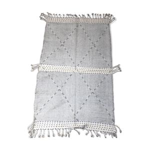 tapis berbère marocain - kilim blanc