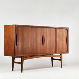 Mi-high teak sideboard, Jens Ærthøj Jensen & Tage Molholm, Denmark, 1960