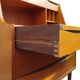 Teak secretary by A. Vodder (attributed), mirror, Denmark 1960s