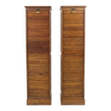 Pair of oak curtain file cabinets