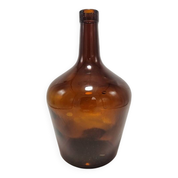 Bonbonne en verre ambré
