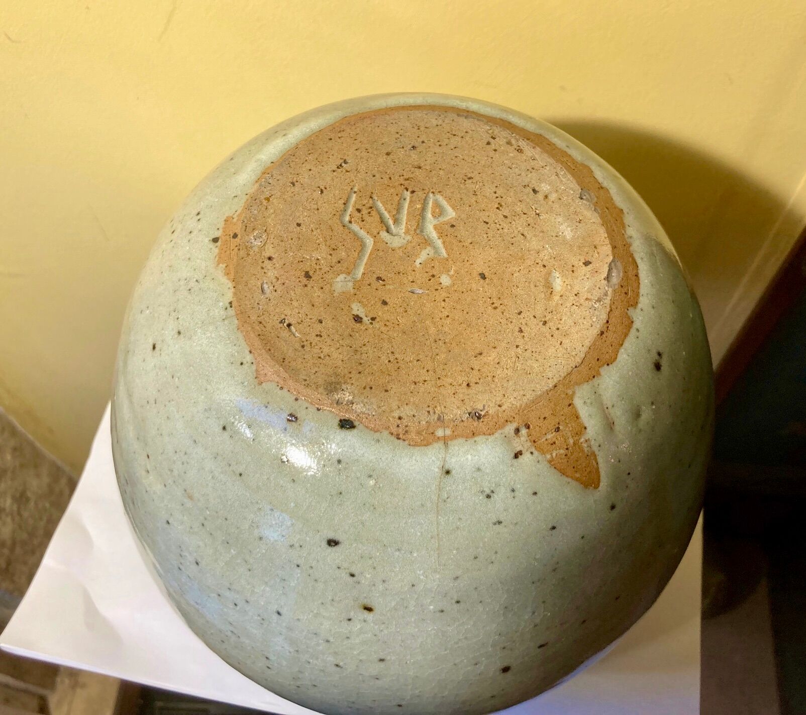 Vase pensu , enamelled ceramic, marking to be identified n°3 bis vintage