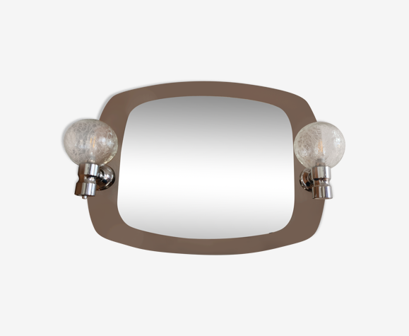 Miroir de salle de bain vintage années 80