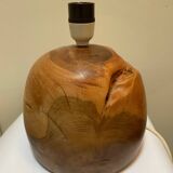 Bruce Mac Donald 1988 Carved Wood Lamp Base