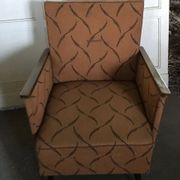 Set of 2 mid-century armchairs in walnut, brown colour - 1950s