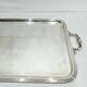 Silver-plated tray with handles