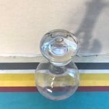 Carafe avec bouchon verre ciselé service vin vintage