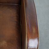 A stately, well-preserved, and comfortable sheepskin armchair