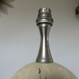 Travertine lamp by Philippe Barbier 1970