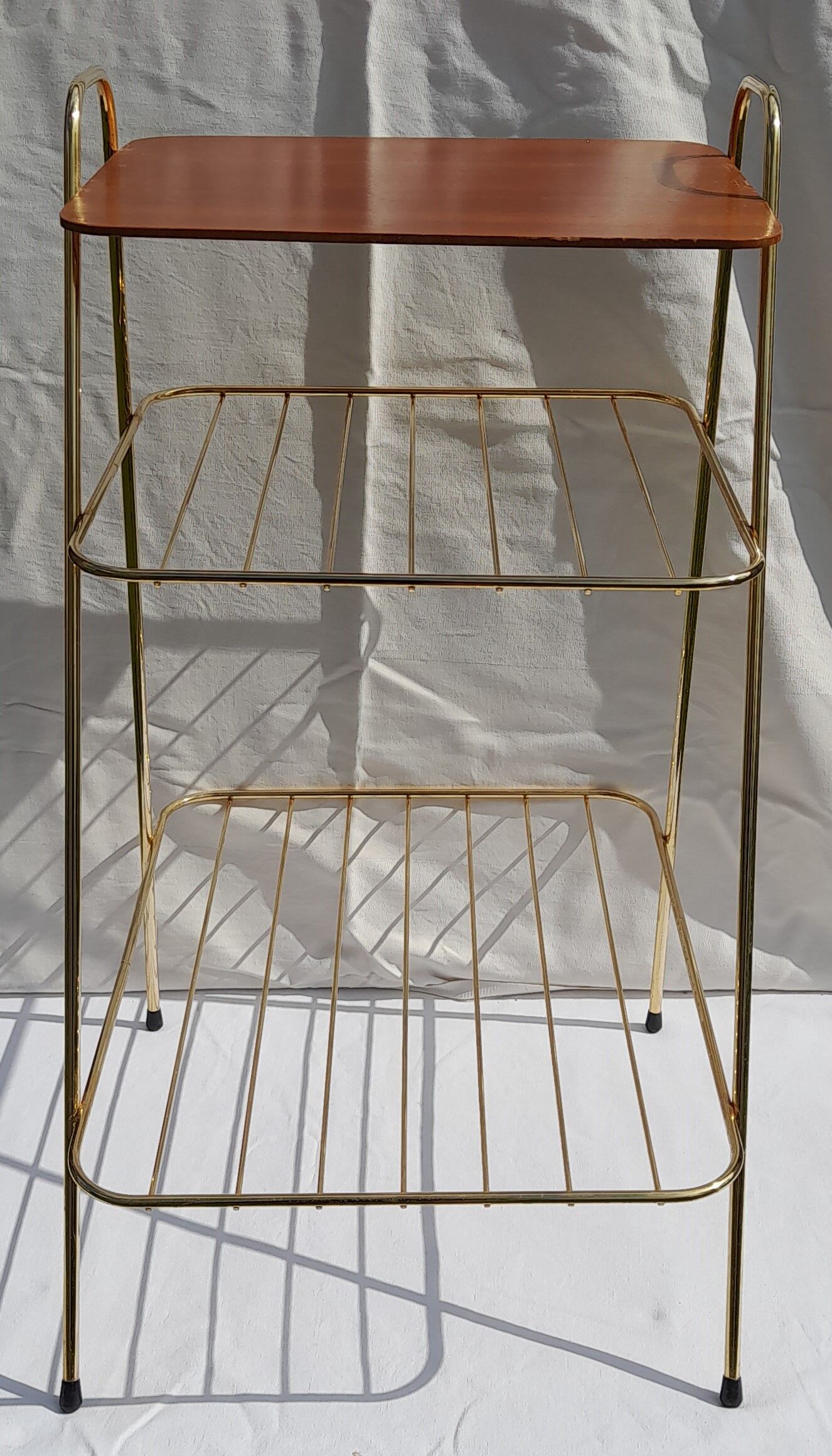 Golden metal side table 60s