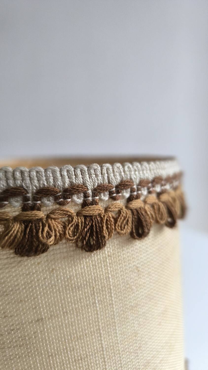 1950s turned wood table lamp