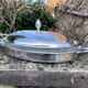 Rino Greggio - OLRI and Pyrex - Large serving dish - Modern - Silver metal, Glass