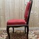 Set of 6 Louis XV style chairs in walnut and brass.