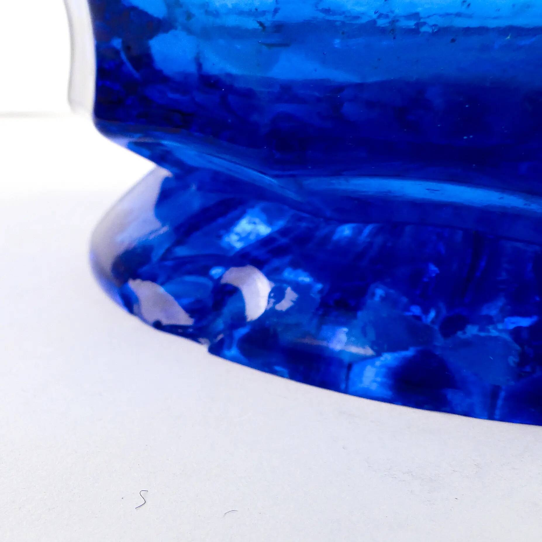 Art Deco creamer, cobalt glass, Belgium, 1930s