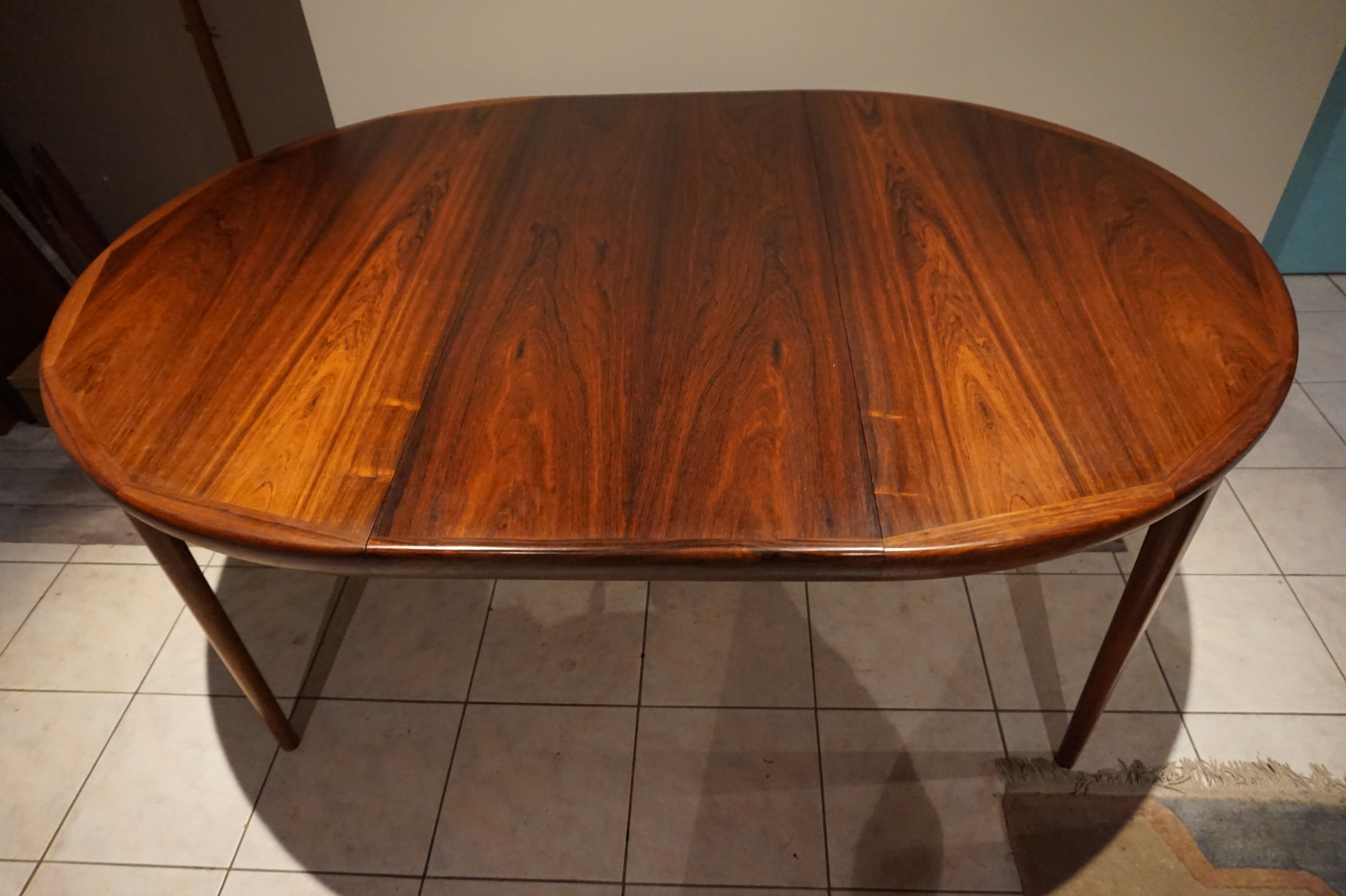 Table de repas danoise en palissandre de rio vv mobler