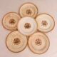 6 dessert plates, Creil and Montereau – Pansy model.