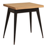Table bistrot tolix T55 plateau chêne massif