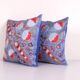 Set of 2 vintage embroidered cushion covers 48x48 cm