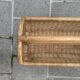 Vintage wicker and bamboo magazine rack