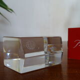 Baccarat crystal paper press - Signed hexagonal block