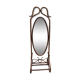 Brown rattan floor mirror 57x176cm